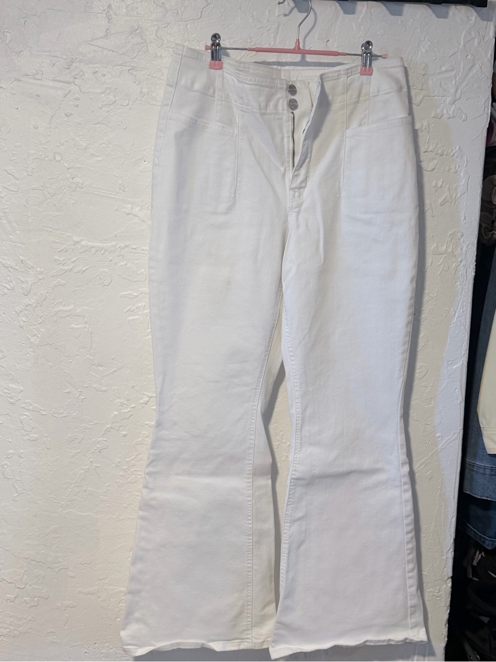 Maurices White High-Waist Flare Jeans - Women's